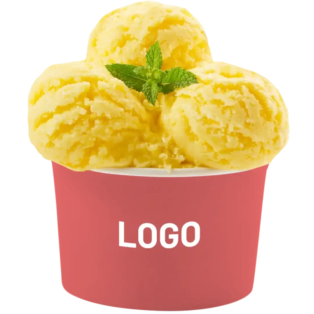 ice cream cup with logo